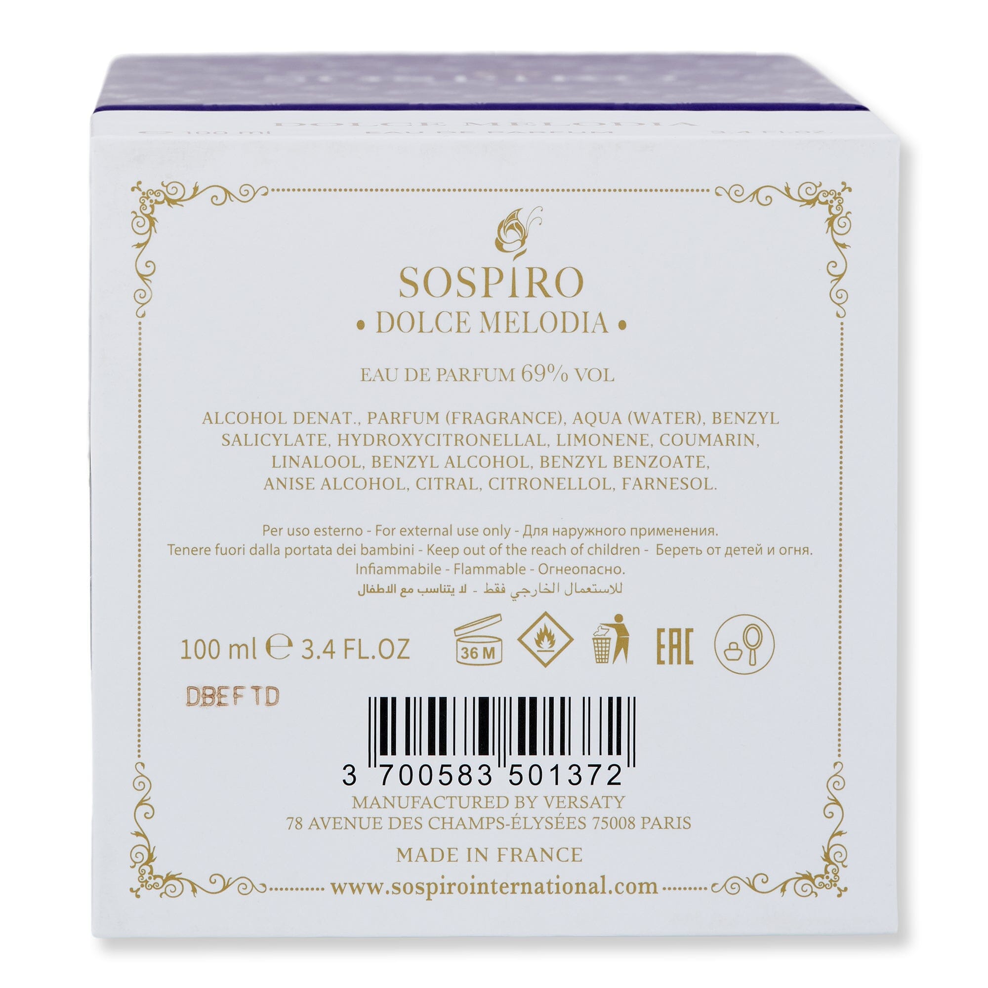 Sospiro Sospiro Dolce Melodia Eau De Parfum Perfume 