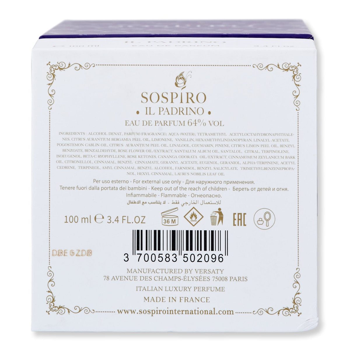 Sospiro Sospiro IL Padrino Eau De Parfum Perfume 