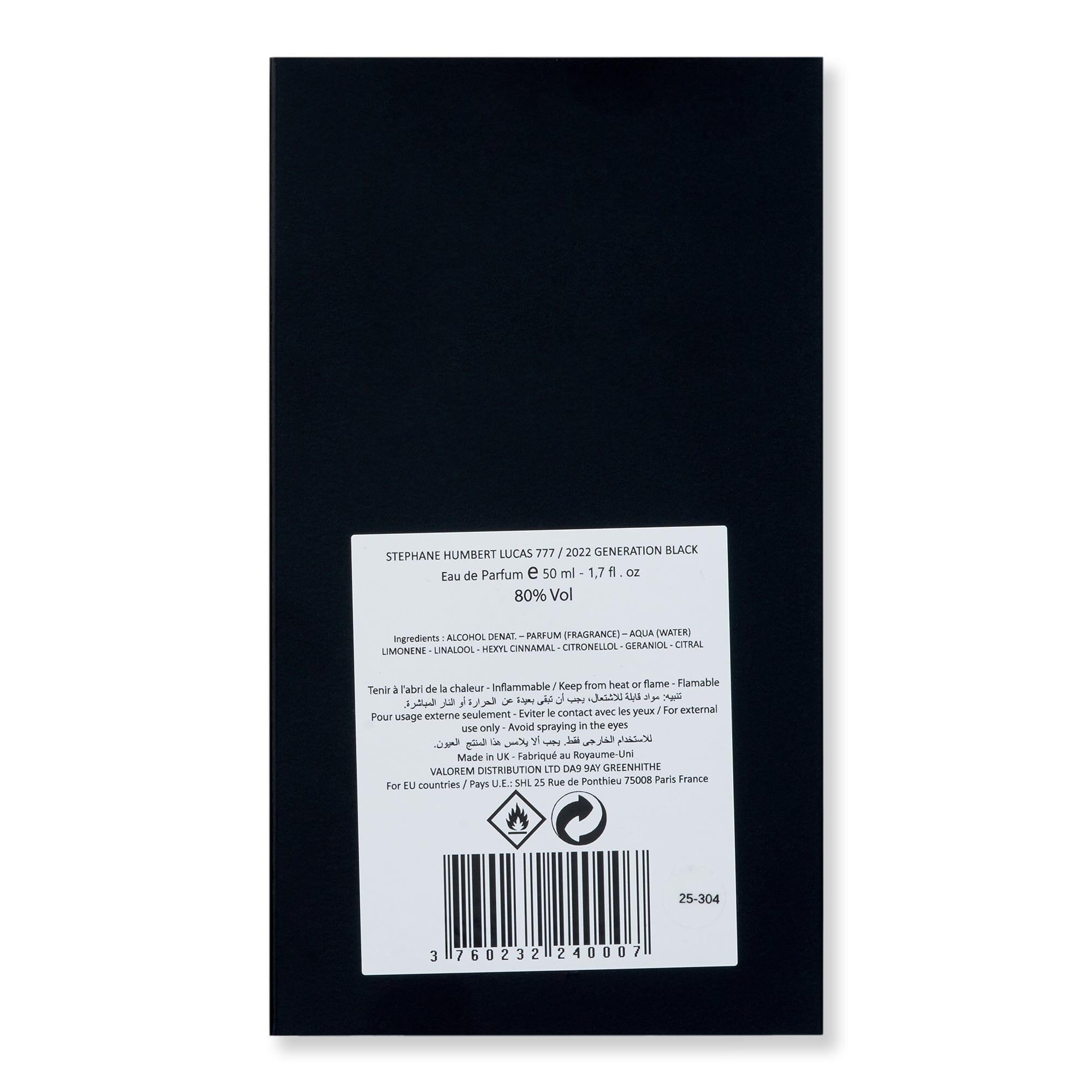 Stephane Humbert Lucas Stephane Humbert Lucas 2022 Generation Black Eau De Parfum Perfume 