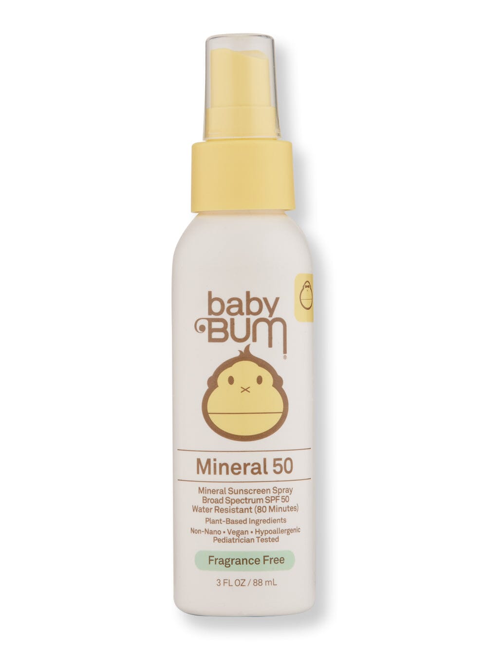 Sun Bum Sun Bum Baby Bum SPF 50 Mineral Sunscreen Spray Fragrance Free Body Sunscreens 3 oz / 88 ml 