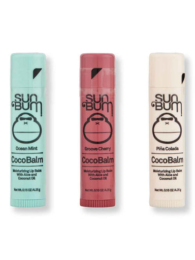 Sun Bum Sun Bum CocoBalm Groove Cherry, Pina Colada, & Ocean Mint Lip Treatments & Balms 