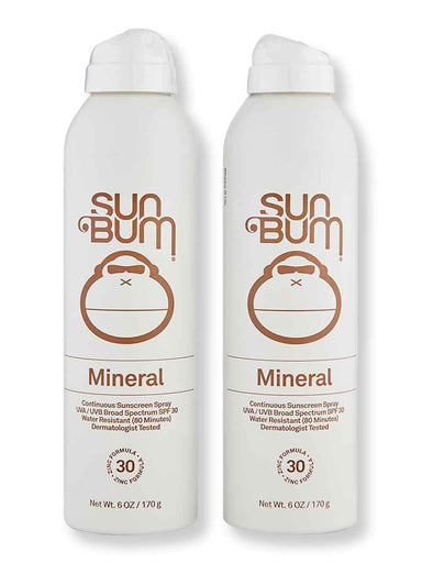 Sun Bum Sun Bum Mineral SPF 30 Sunscreen Spray 2 Ct 6 oz Body Sunscreens 