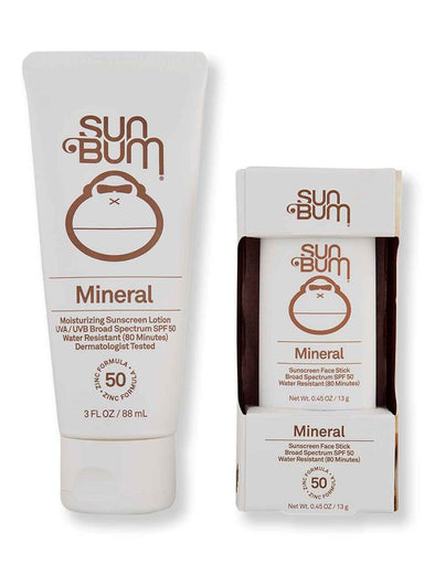 Sun Bum Sun Bum Mineral SPF 50 Sunscreen Lotion 3 oz & Sunscreen Face Stick 0.45 oz Body Sunscreens 
