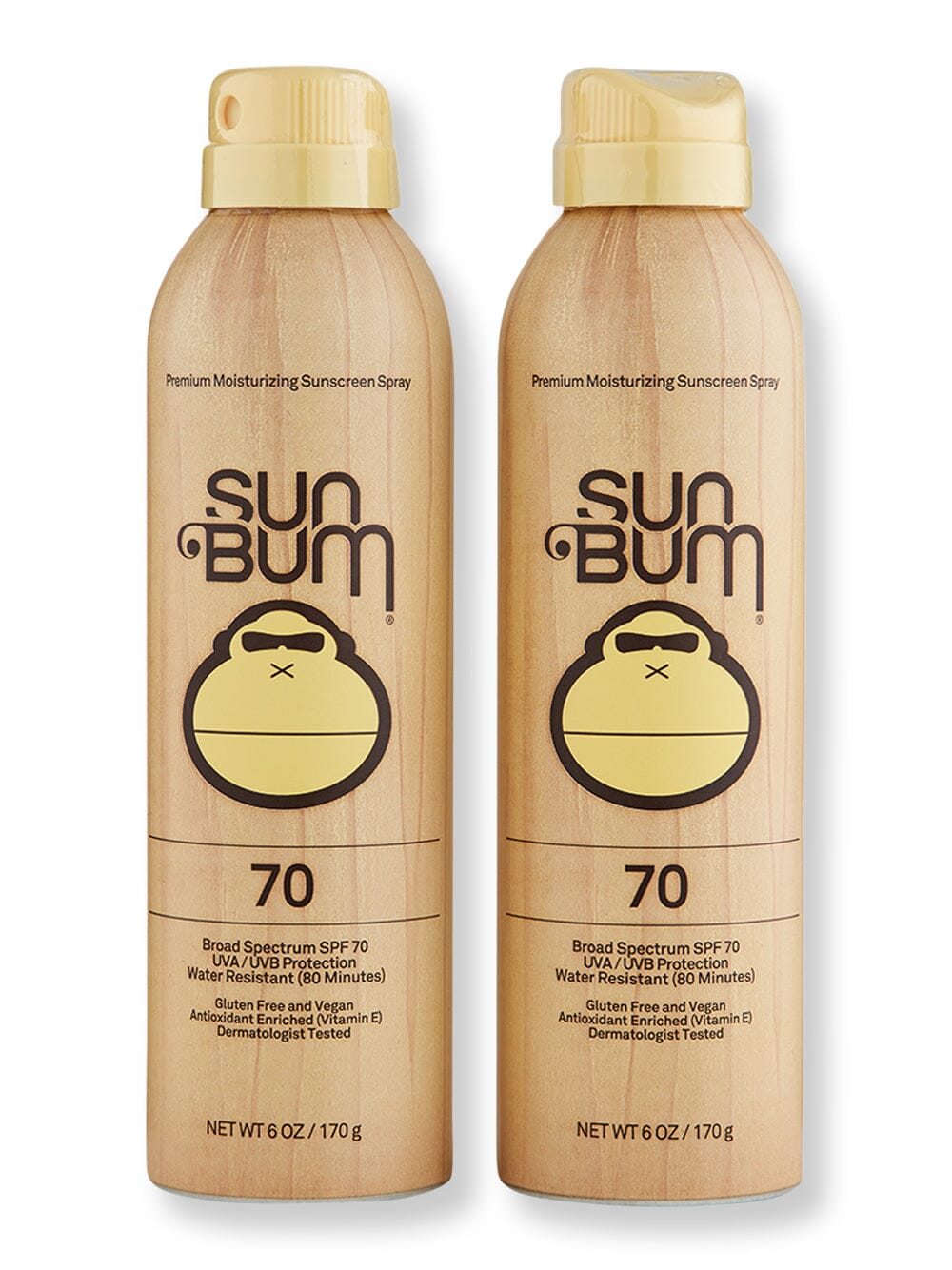 Sun Bum Sun Bum Original SPF 70 Sunscreen Spray 2 Ct 6 oz Body Sunscreens 