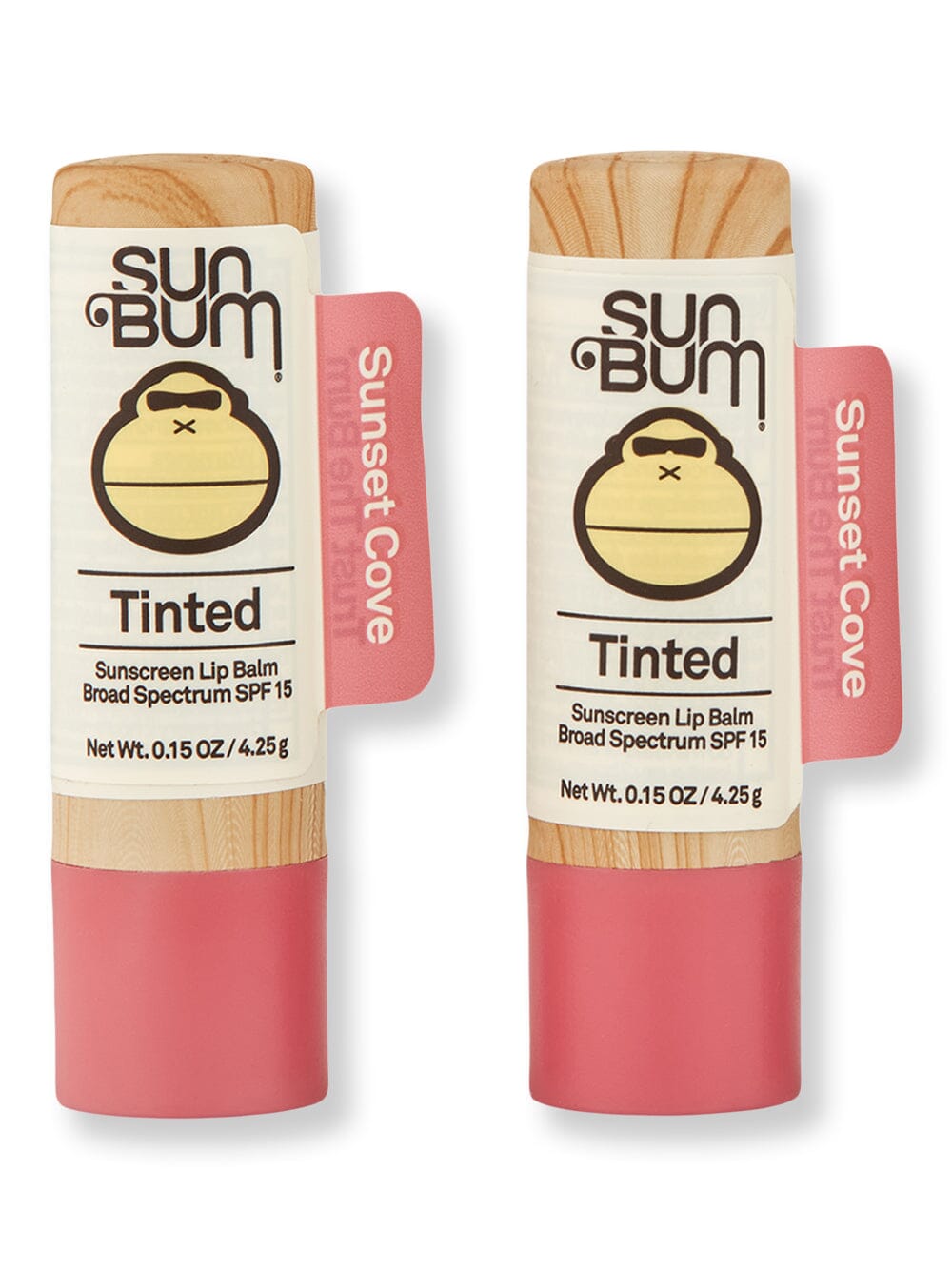 Sun Bum Sun Bum SPF 15 Tinted Lip Balm Sunset Cove 2 Ct 0.15 oz Lip Treatments & Balms 