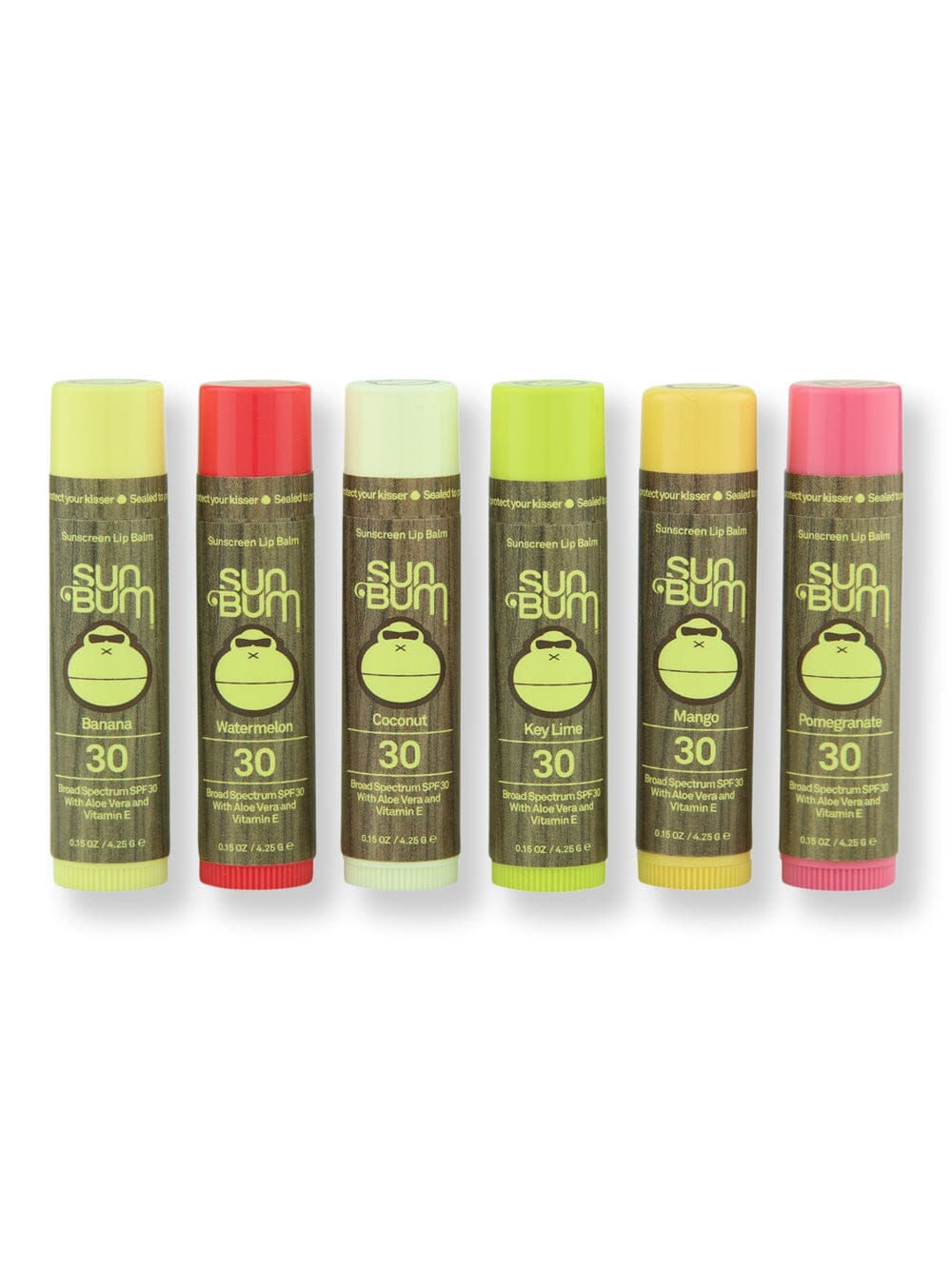 Sun Bum Sun Bum SPF 30 Lip Balm Coconut, Mango, Watermelon, Pomegranate, Banana, Key Lime Lip Treatments & Balms 