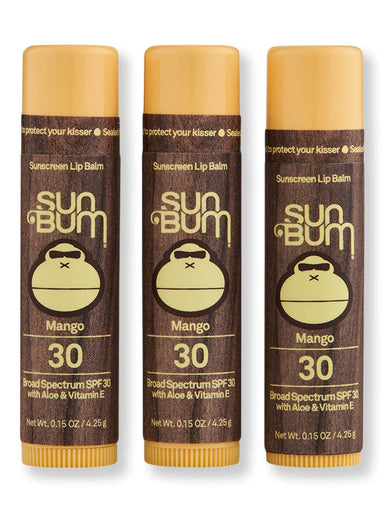 Sun Bum Sun Bum SPF 30 Mango Lip Balm 3 Ct Lip Treatments & Balms 