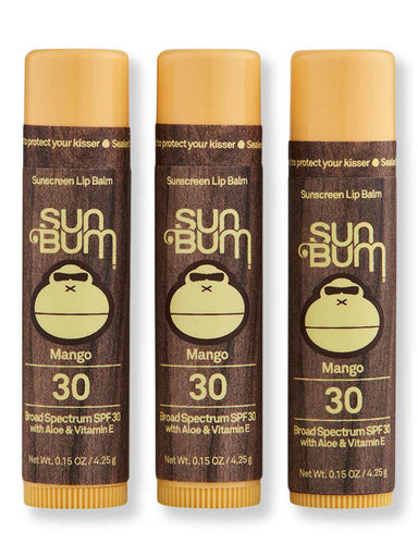 Sun Bum Sun Bum SPF 30 Mango Lip Balm 3 Ct Lip Treatments & Balms 