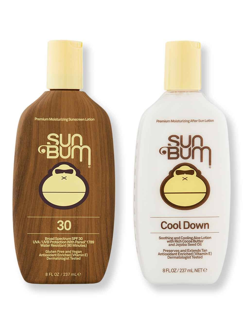 Sun Bum Sun Bum SPF 30 Sunscreen Lotion 8 oz & After Sun Cool Down Lotion 8 oz Body Sunscreens 