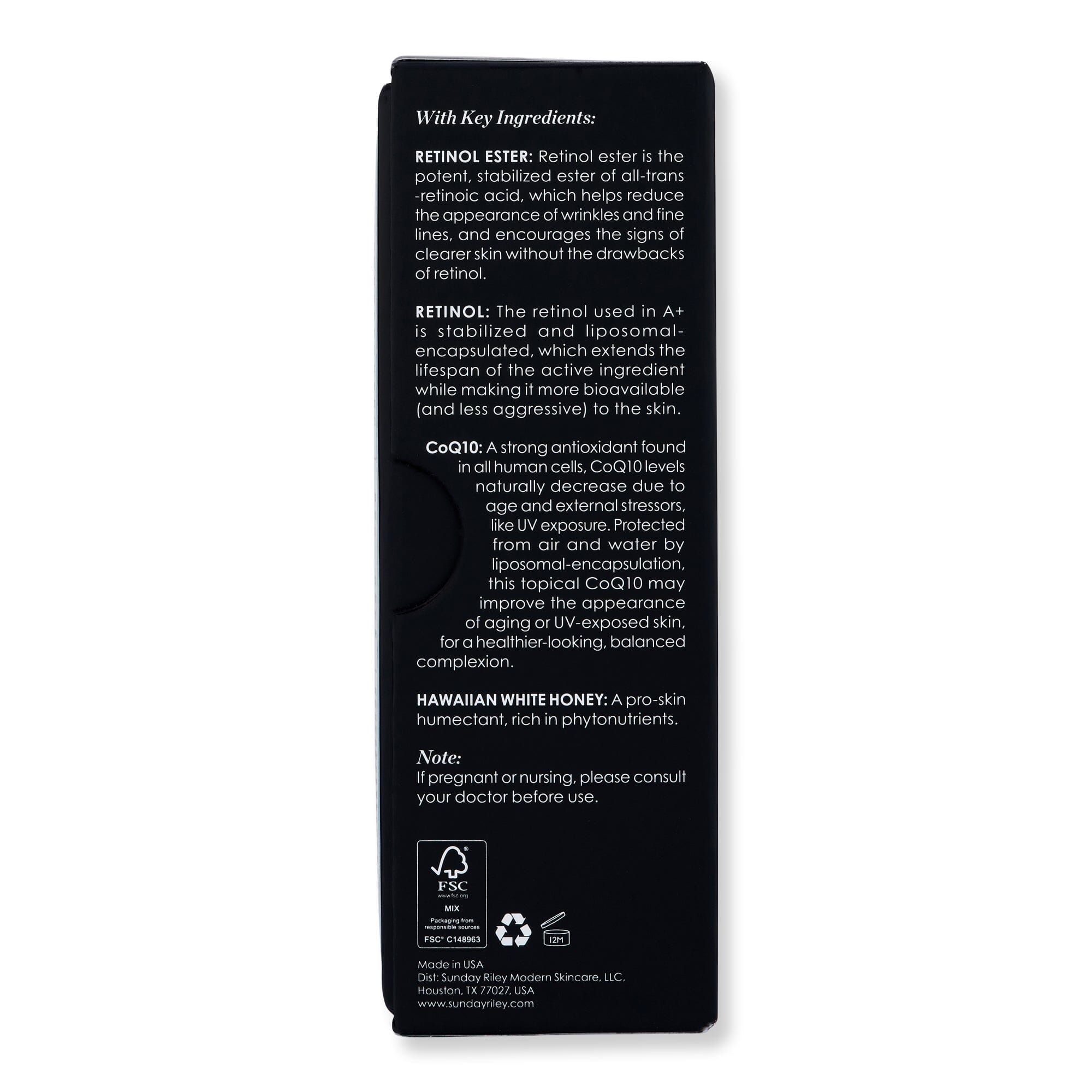 Sunday Riley Sunday Riley A+ High-Dose Retinoid Serum 0.5 oz 15 ml Serums 