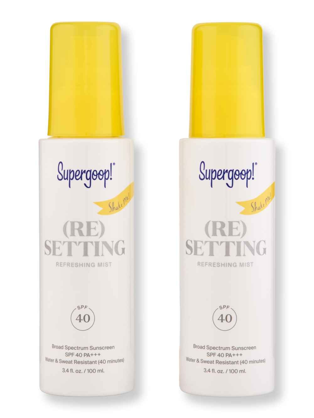 Supergoop Supergoop Resetting Refreshing Mist SPF 40 2 Ct 3.4 oz Body Sunscreens 