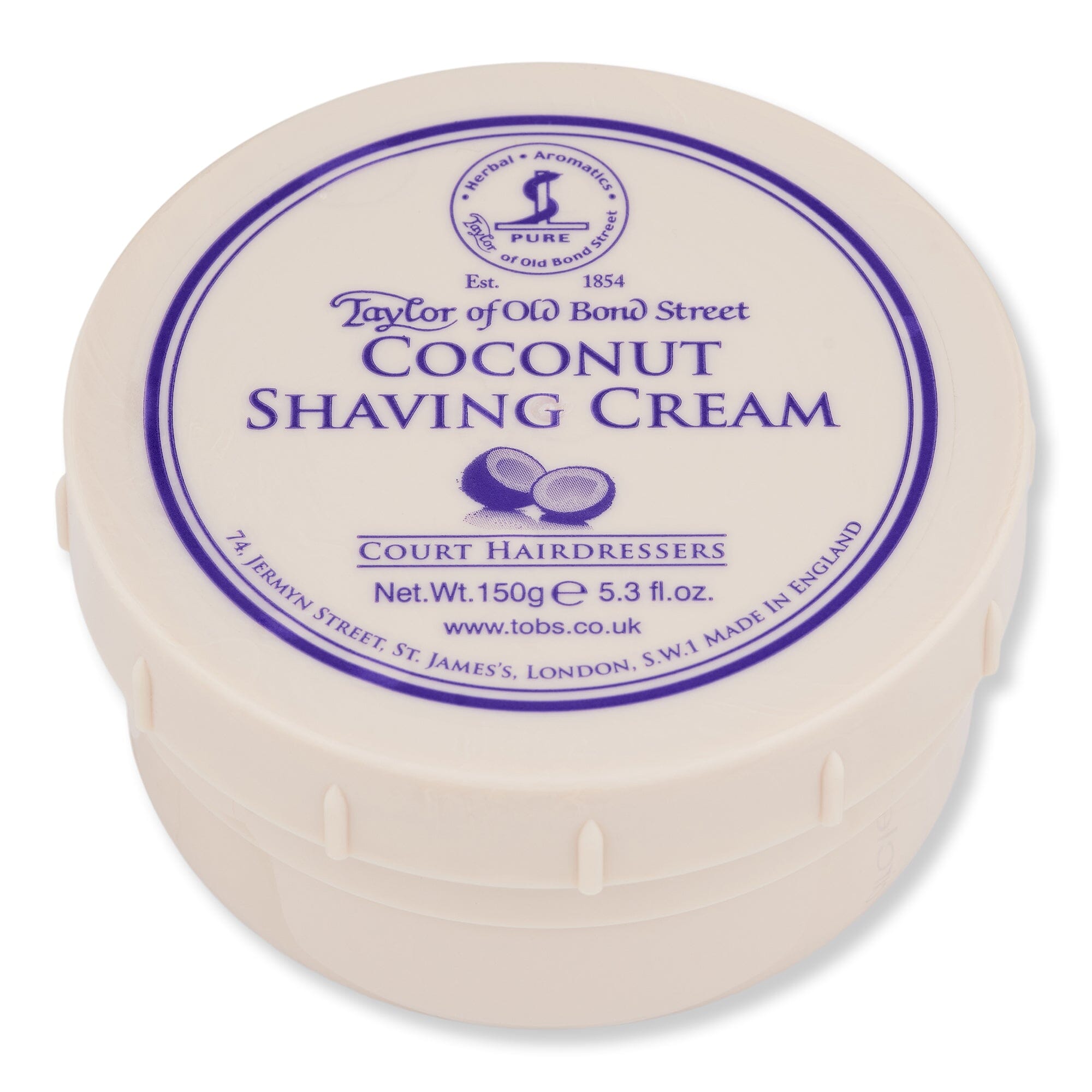 Taylor of Old Bond Street Taylor of Old Bond Street Coconut Shaving Cream Shaving Creams, Lotions & Gels 150 g 