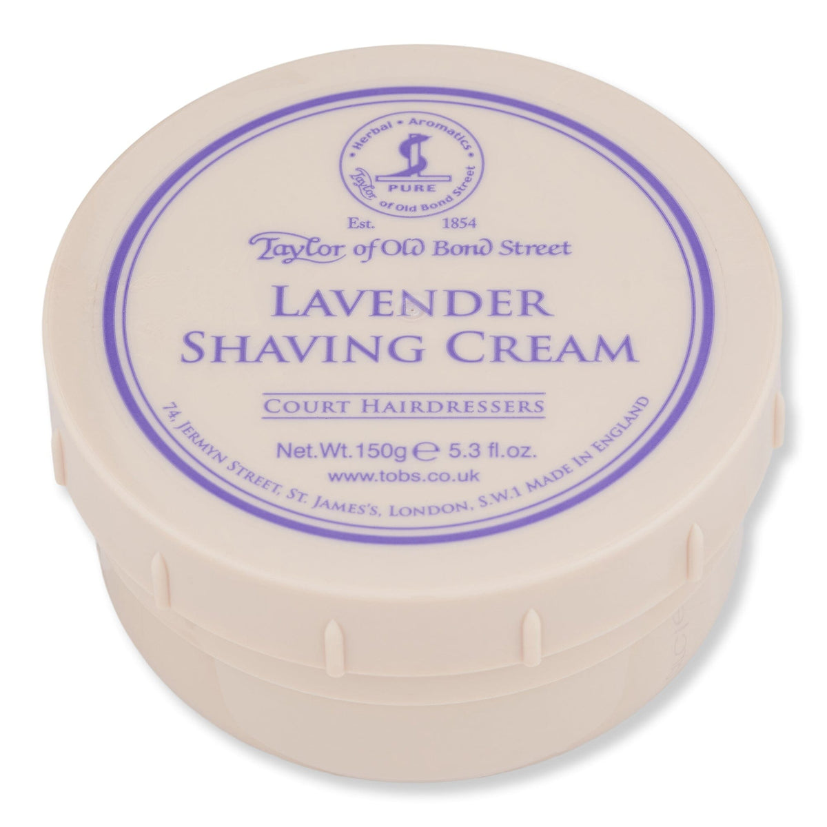 Taylor of Old Bond Street Taylor of Old Bond Street Lavender Shaving Cream 150 g Shaving Creams, Lotions & Gels 