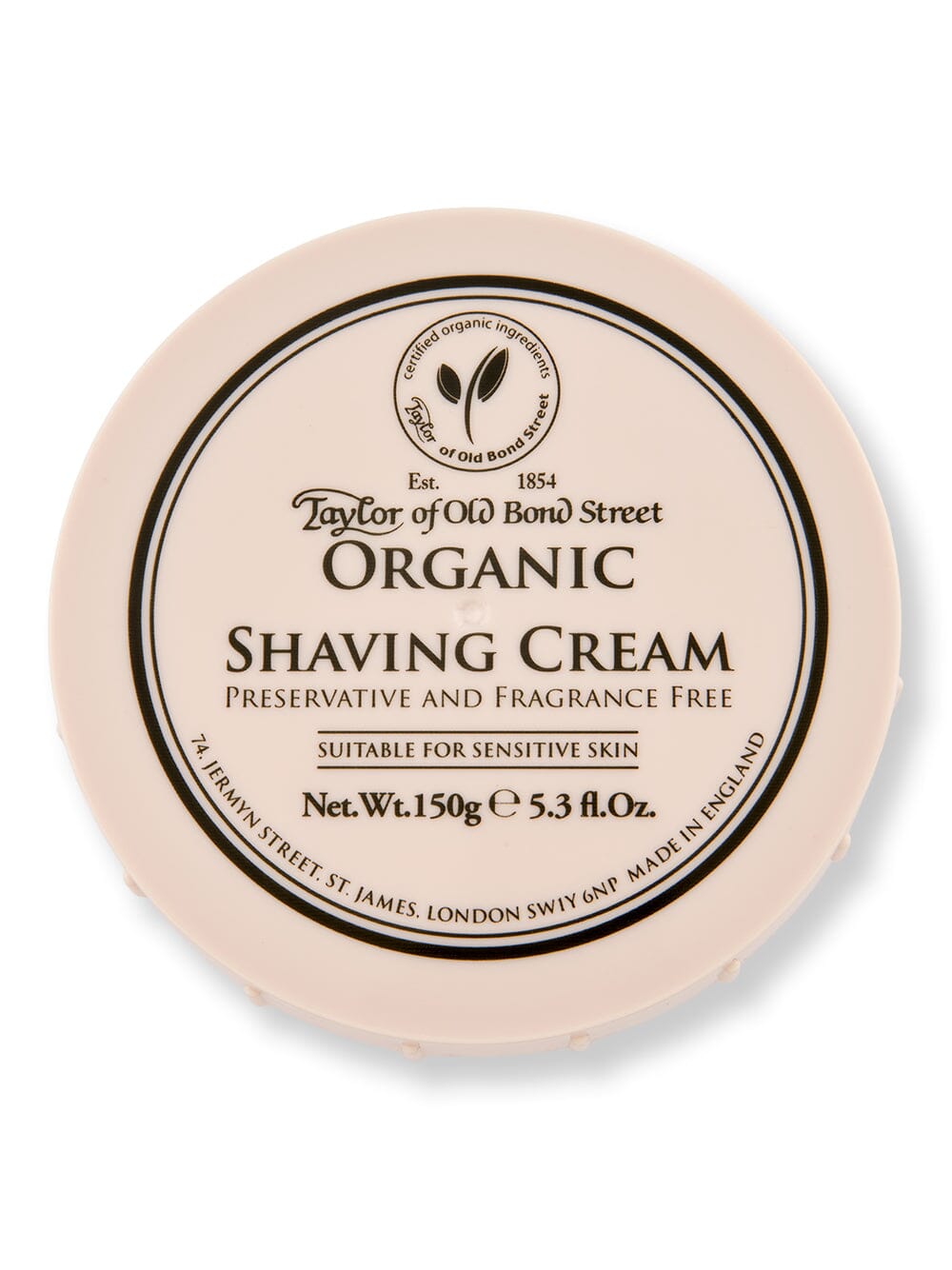 Taylor of Old Bond Street Taylor of Old Bond Street Organic Shaving Cream Shaving Creams, Lotions & Gels 150 g 