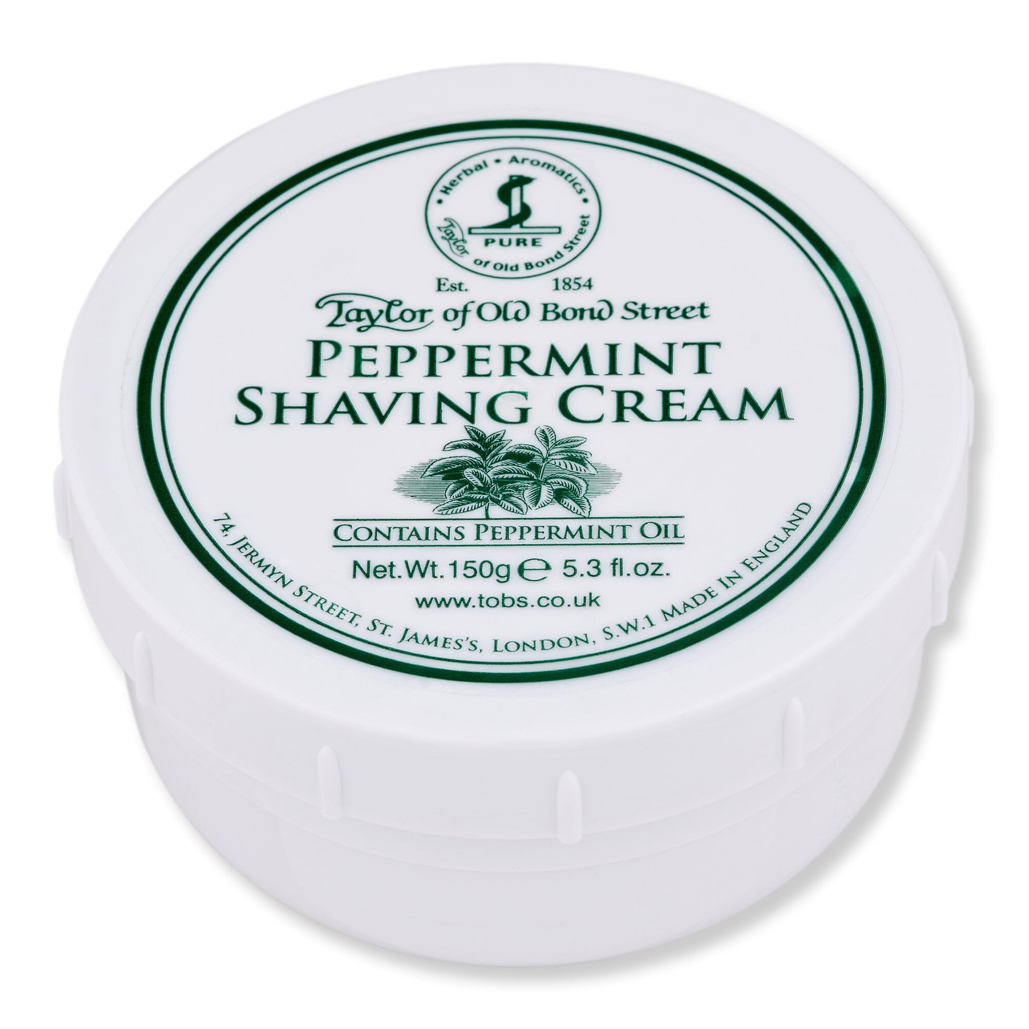 Taylor of Old Bond Street Taylor of Old Bond Street Peppermint Shaving Cream Shaving Creams, Lotions & Gels 150 g 