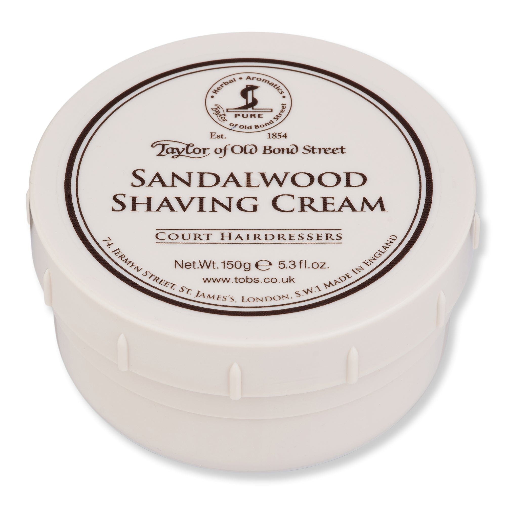 Taylor of Old Bond Street Taylor of Old Bond Street Sandalwood Shaving Cream 150 g Shaving Creams, Lotions & Gels 