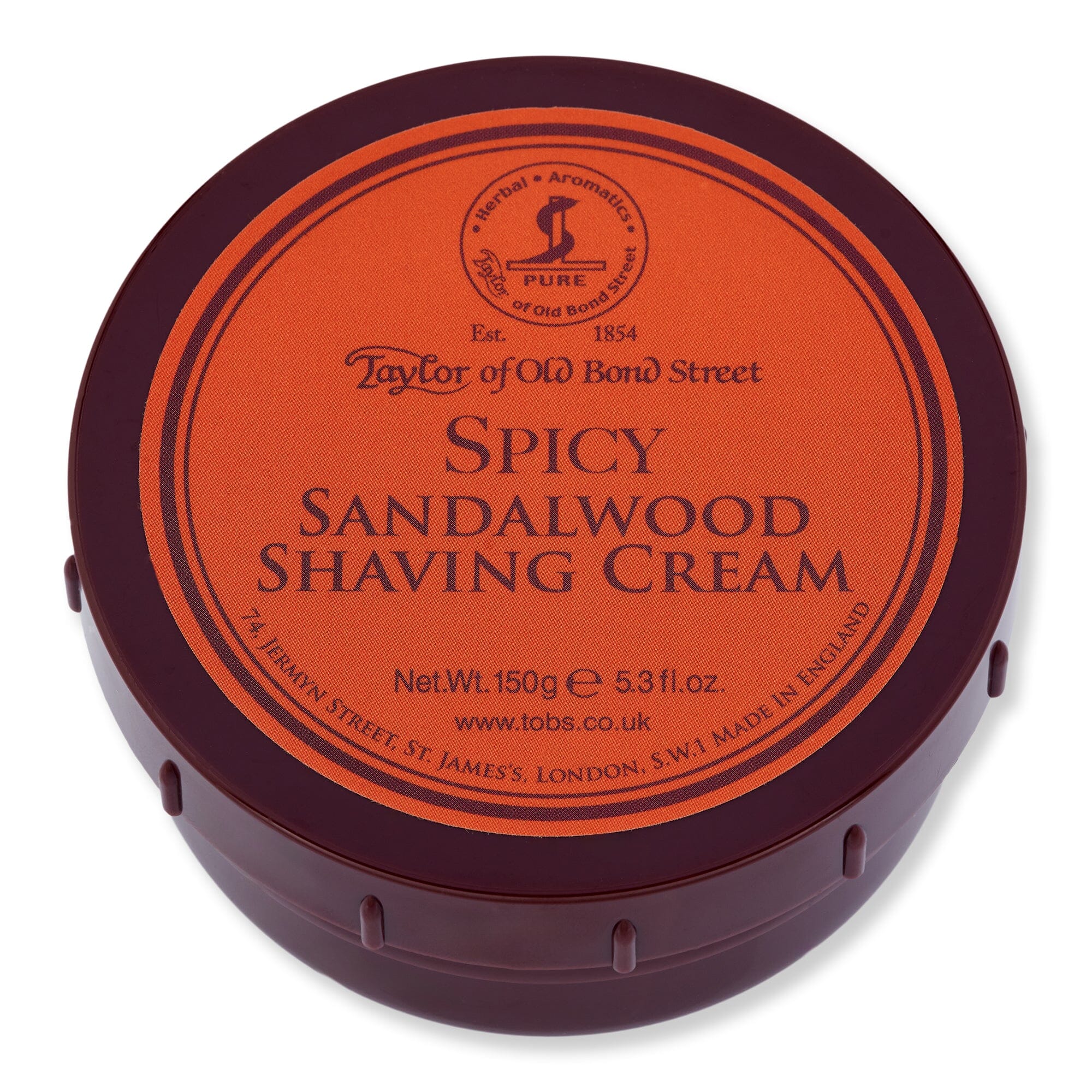 Taylor of Old Bond Street Taylor of Old Bond Street Spicy Sandalwood Shaving Cream Shaving Creams, Lotions & Gels 150 g 