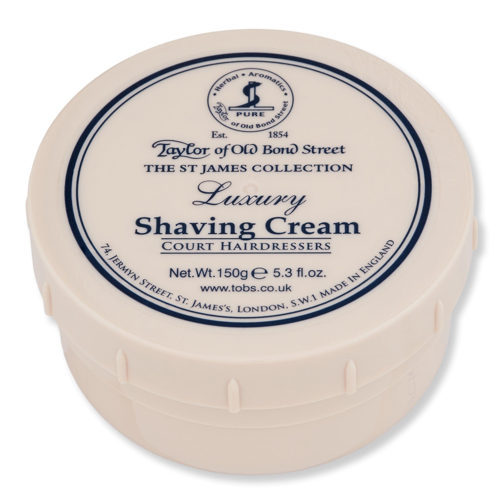 Taylor of Old Bond Street Taylor of Old Bond Street St James Collection Shaving Cream 150 g Shaving Creams, Lotions & Gels 