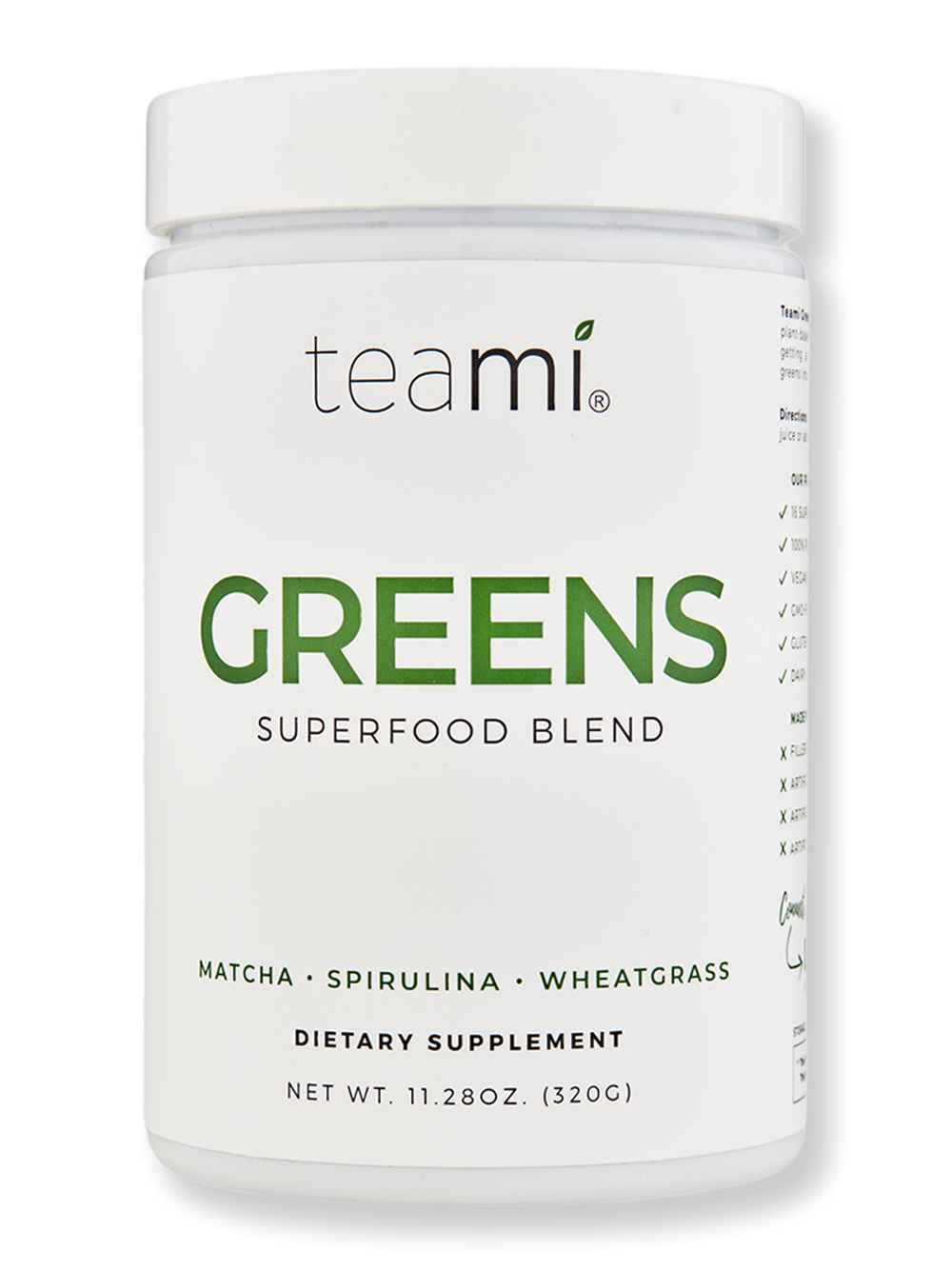 Teami Blends Teami Blends Greens Superfood Powder 11.28 oz Herbal Supplements 
