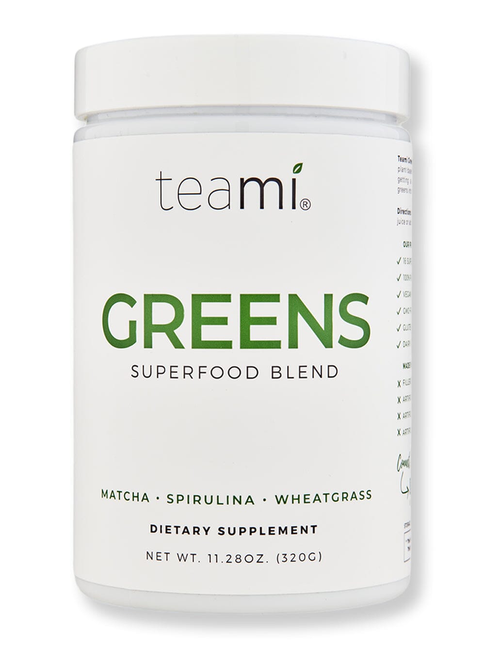 Teami Blends Teami Blends Greens Superfood Powder Herbal Supplements 11.28 oz 