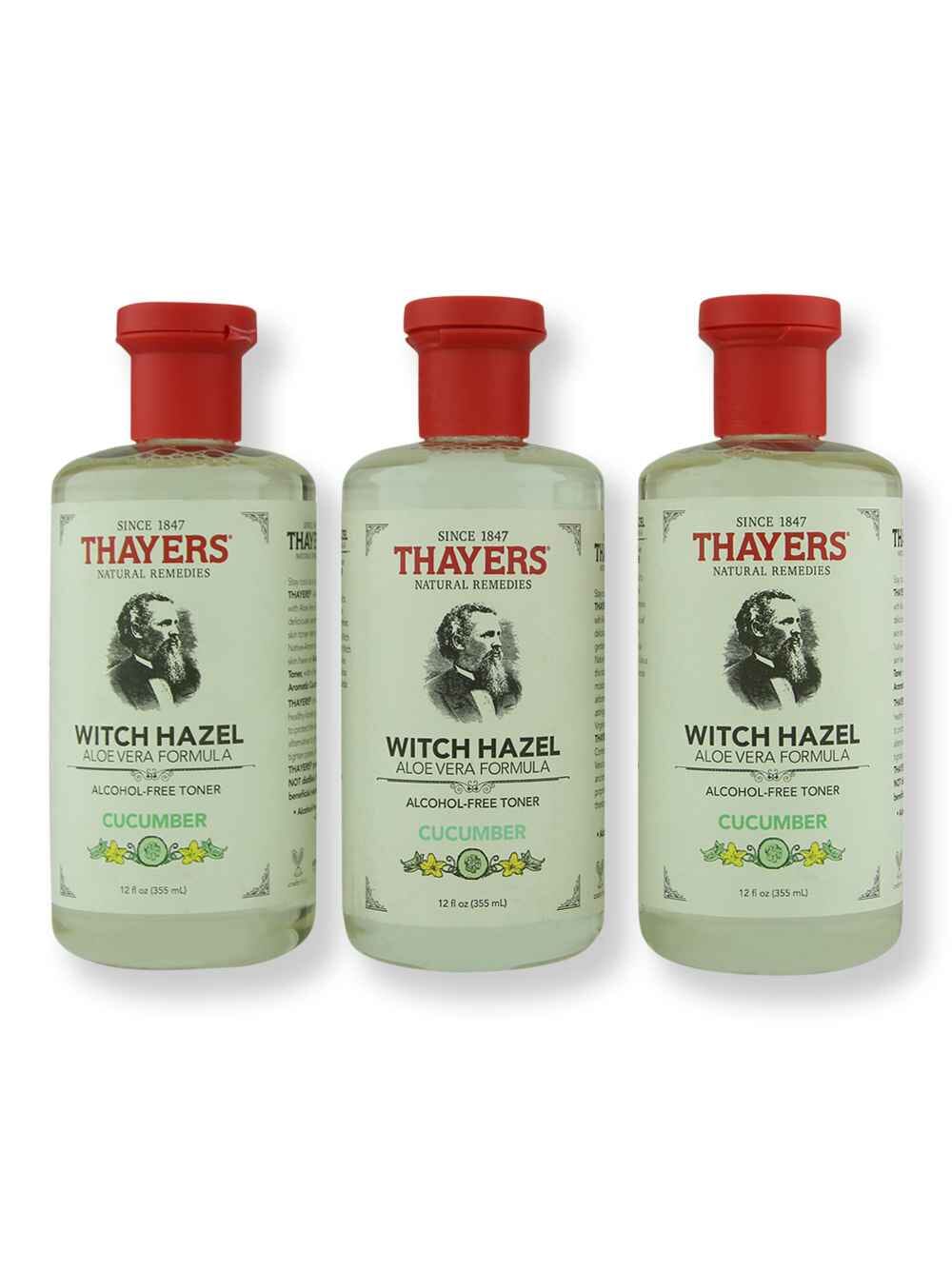 Thayer's Thayer's Alcohol-Free Cucumber Witch Hazel Toner 3 ct 12 oz Toners 