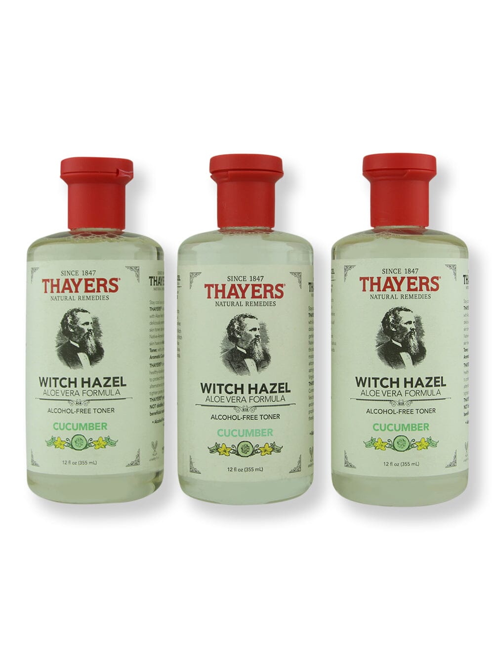 Thayer's Thayer's Alcohol-Free Cucumber Witch Hazel Toner 3 ct 12 oz Toners 