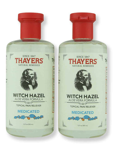 Thayer's Thayer's Medicated Witch Hazel Astringent with Aloe Vera 2 ct 12 oz Face Cleansers 