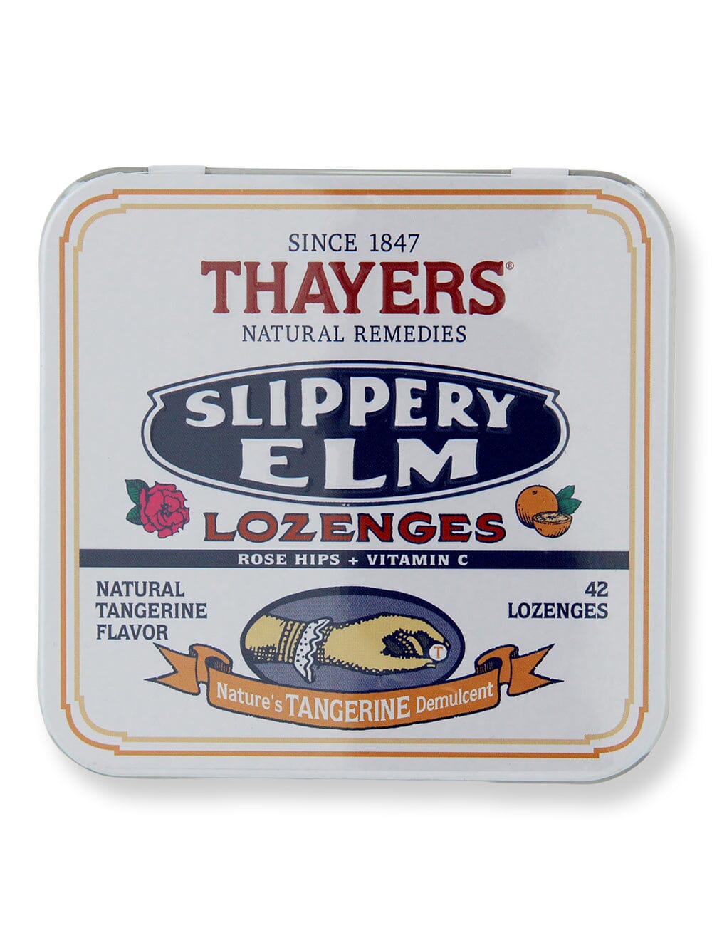 Thayer's Thayer's Tangerine with Rose Hips Slippery Elm Lozenges Wellness Supplements 42 ct 