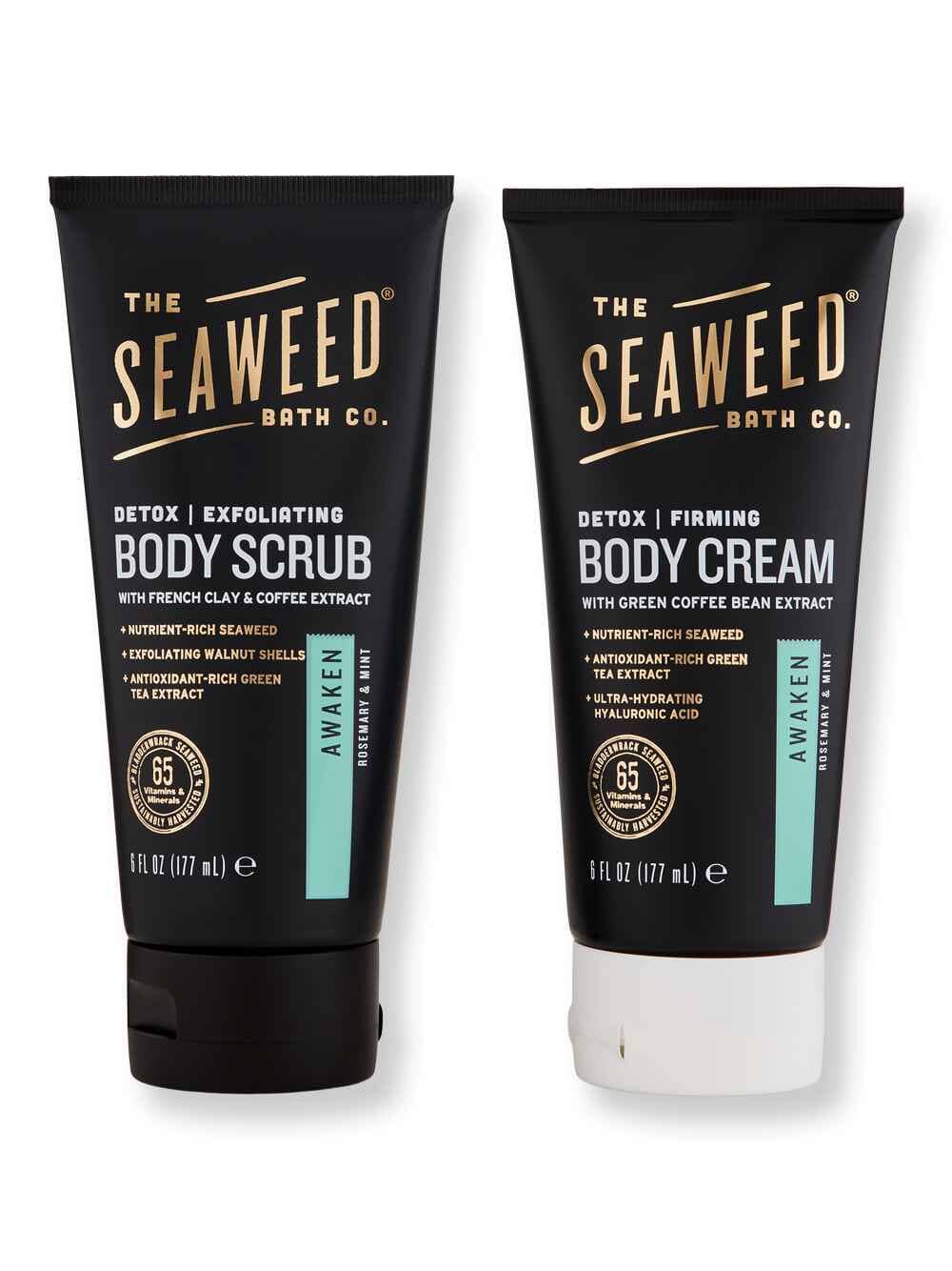 The Seaweed Bath Co. The Seaweed Bath Co. Exfoliating Detox Scrub Awaken 6 oz & Firming Detox Cream Awaken 6 oz Exfoliators & Peels 