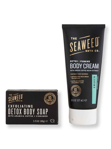 The Seaweed Bath Co. The Seaweed Bath Co. Firming Detox Cream Awaken 6 oz & Exfoliating Detox Body Soap 3.75 oz Bath & Body Sets 