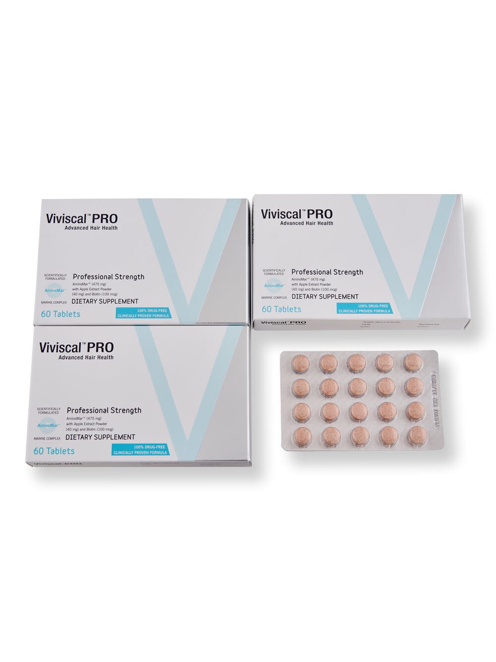 Viviscal Viviscal Professional Strength Hair Growth Supplement 60 Tablets Hair Thinning & Hair Loss 3 Ct 