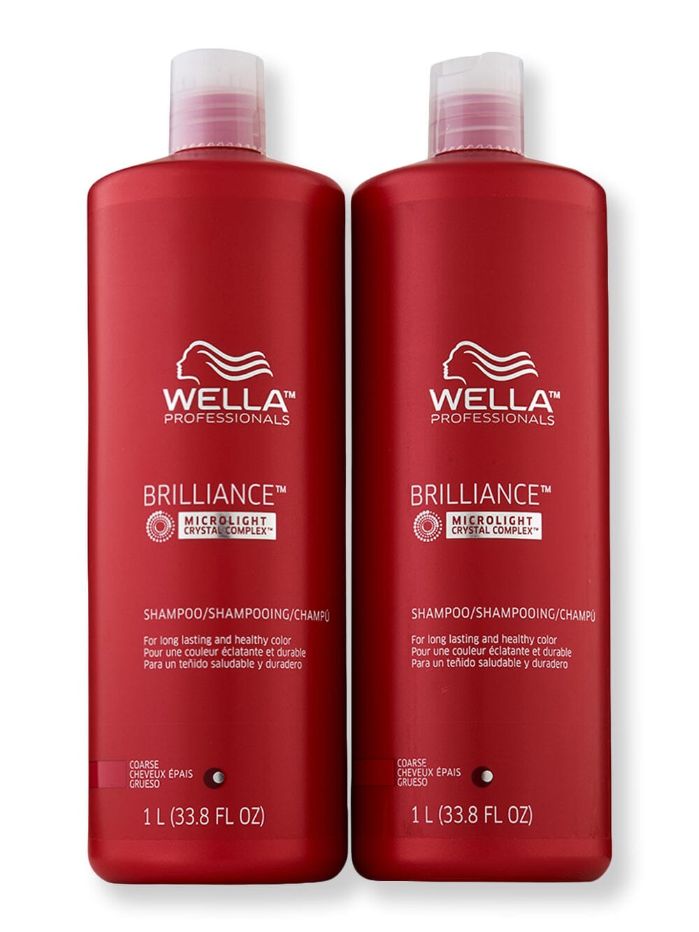 Wella Wella Brilliance Shampoo & Conditioner for Coarse Colored Hair 33.8 oz Hair Care Value Sets 