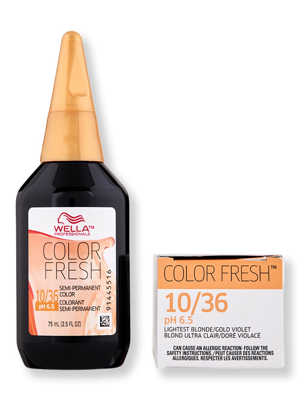 Wella Wella Color Fresh Warm Hair Color 2.5 oz 10/36 Lightest Blonde/Gold Violet 