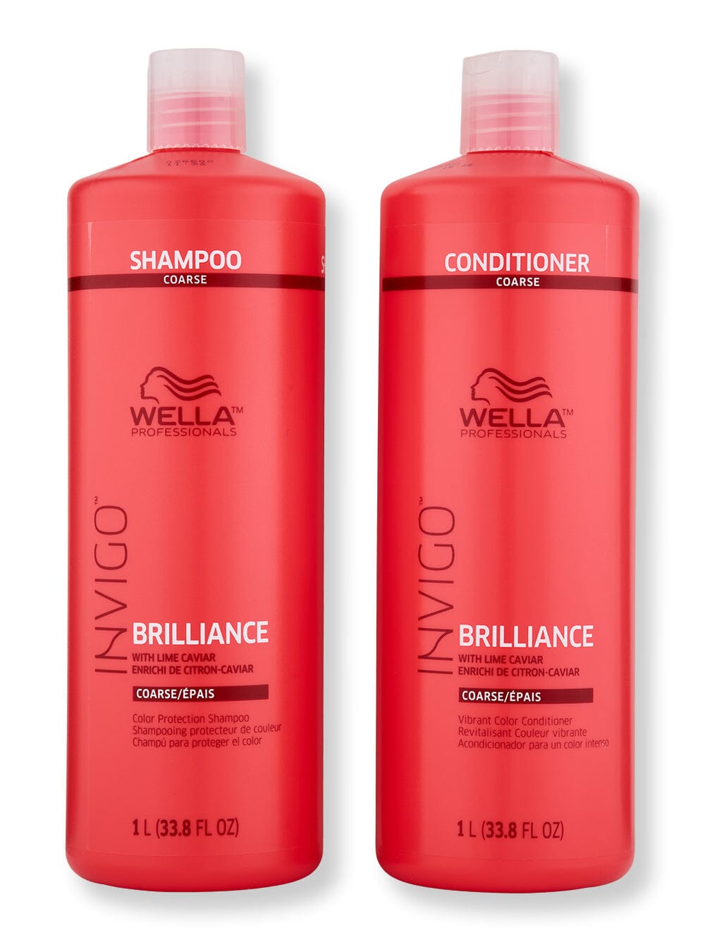 Wella Wella Invigo Brilliance Shampoo & Conditioner Coarse 33.8 oz Hair Care Value Sets 