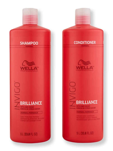 Wella Wella Invigo Brilliance Shampoo & Conditioner Fine 33.8 oz Hair Care Value Sets 