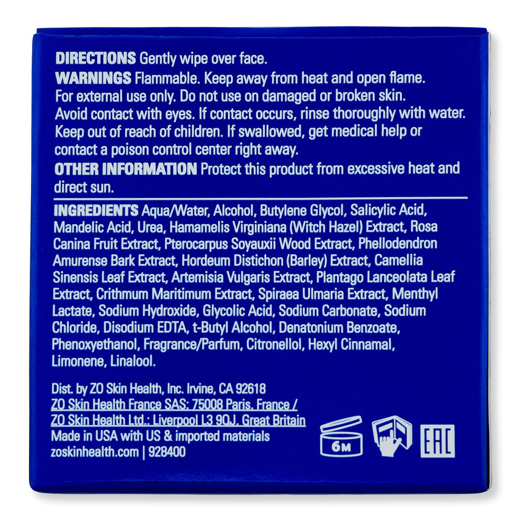 ZO Skin Health ZO Skin Health Oil Control Pads Acne Treatment Skin Care Treatments 