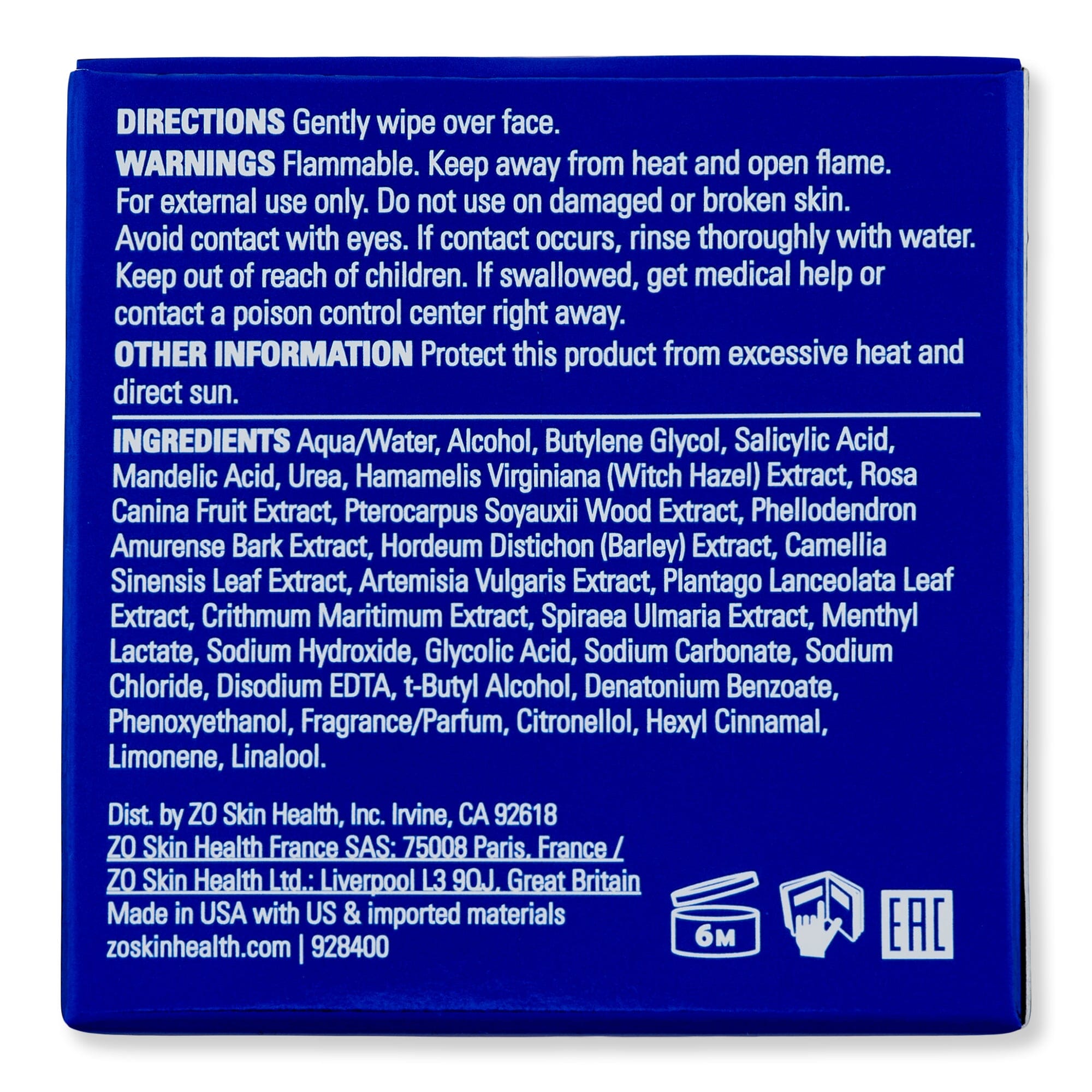 ZO Skin Health ZO Skin Health Oil Control Pads Acne Treatment Skin Care Treatments 
