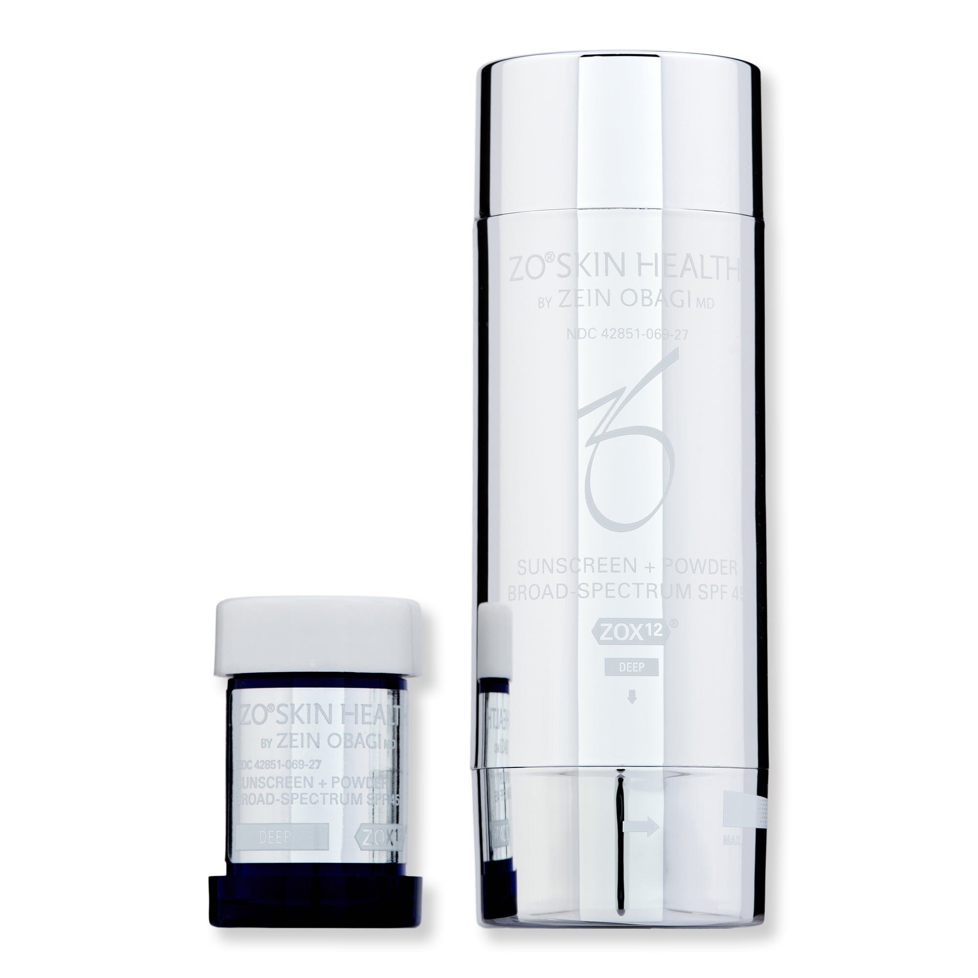 ZO Skin Health ZO Skin Health Sunscreen + Powder Broad-Spectrum SPF 45 0.09 oz 2.7 g Deep Face Sunscreens 