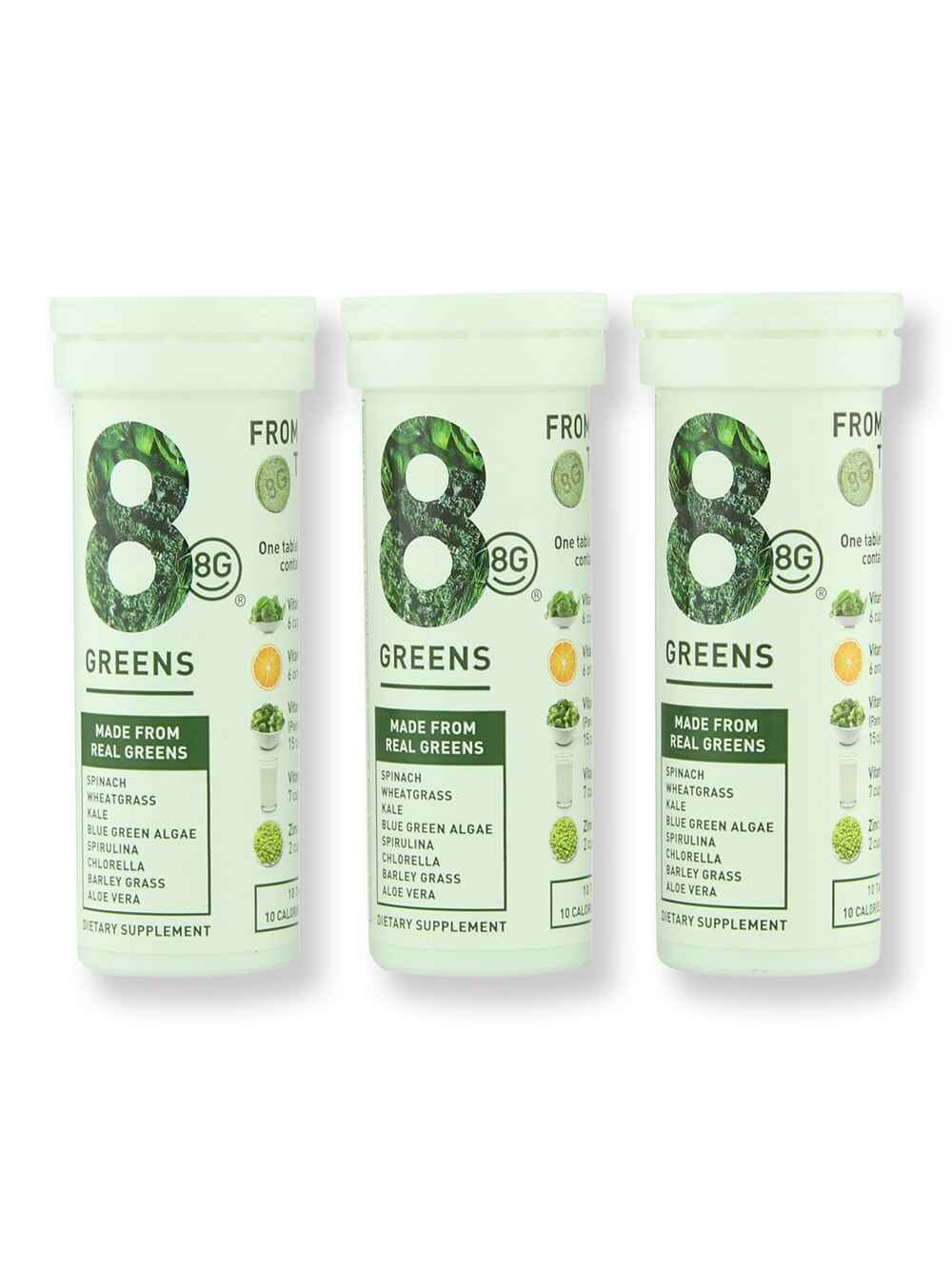 8Greens 8Greens Effervescent Dietary Supplement 10 Tablets 3 ct Wellness Supplements 