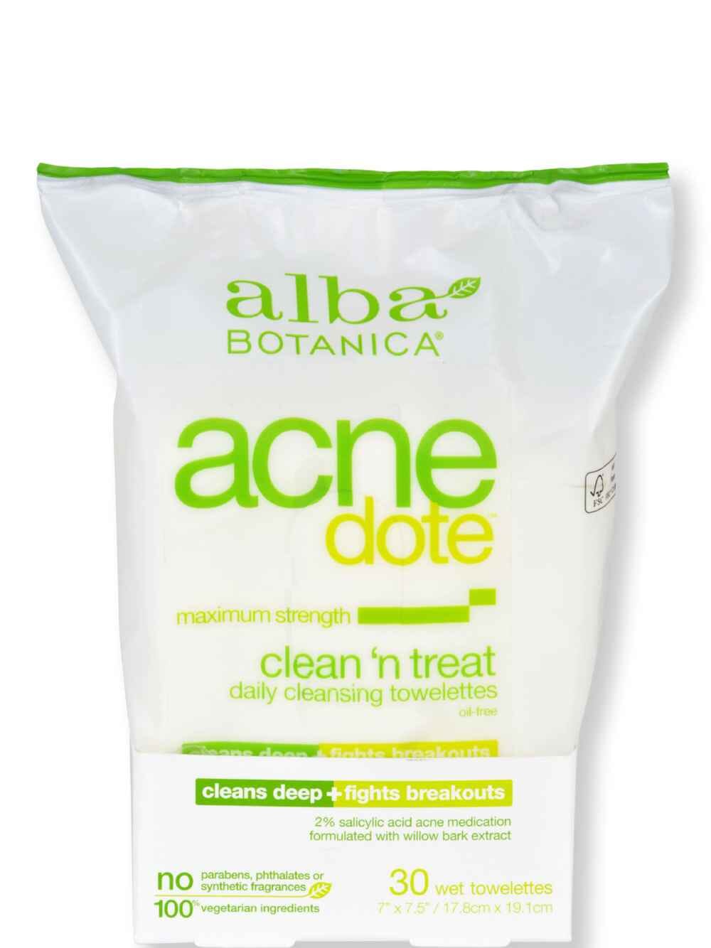 Alba Botanica Alba Botanica Acnedote Clean Treat Towel 30 Ct Makeup Removers 