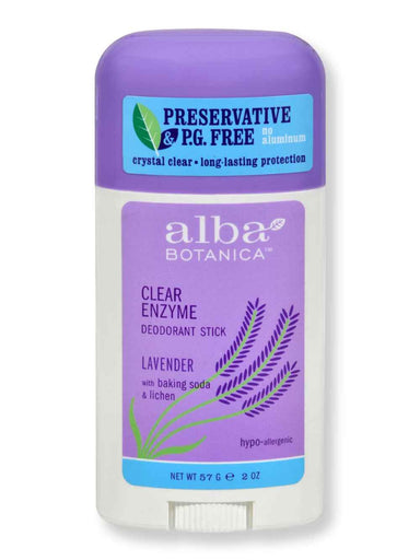 Alba Botanica Alba Botanica Deodorant Stick Clear Enzyme Lavender 2 oz Antiperspirants & Deodorants 