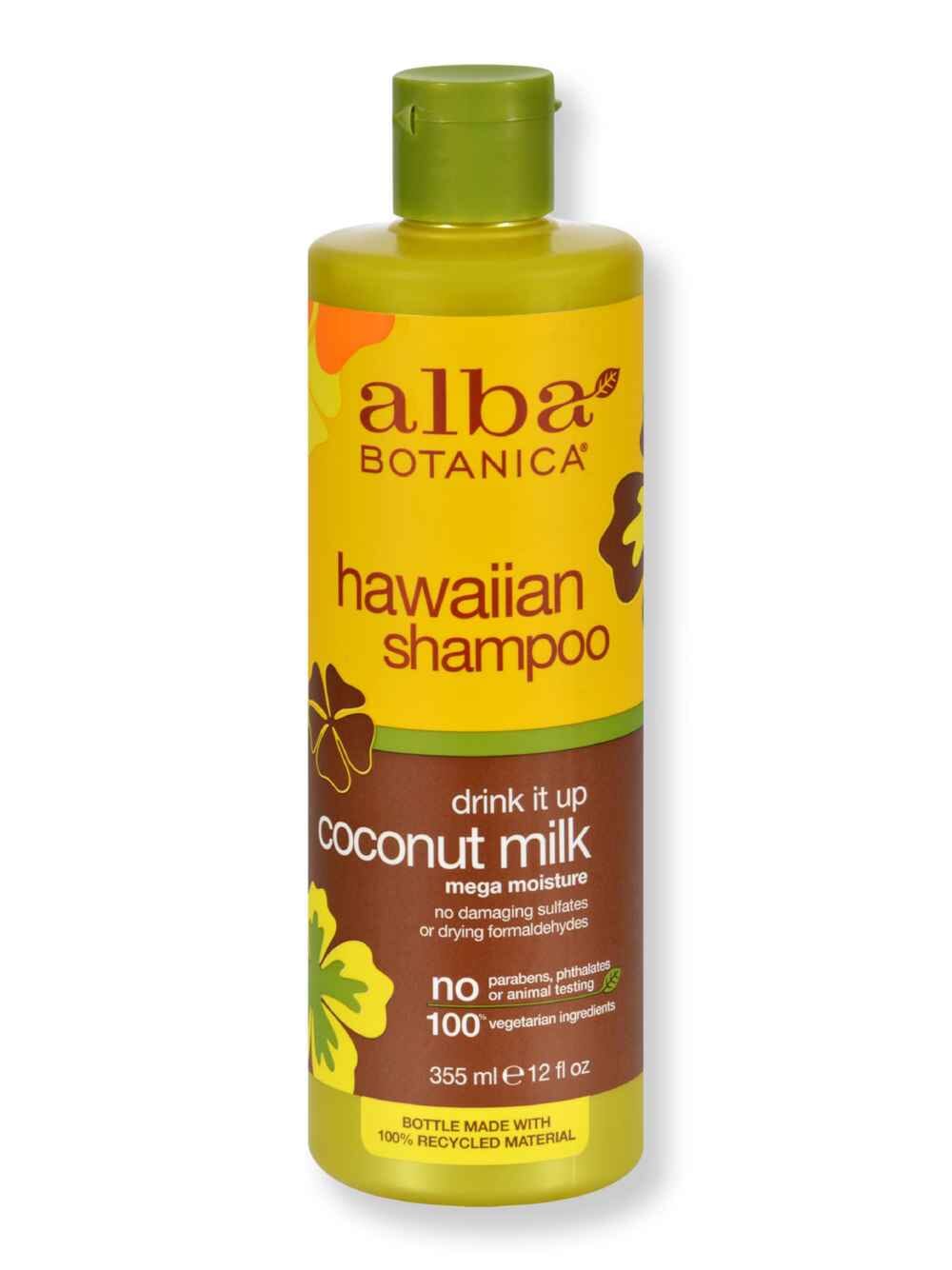 Alba Botanica Alba Botanica Hawaiian Shampoo Drink It Up Coconut Milk 12 oz Shampoos 