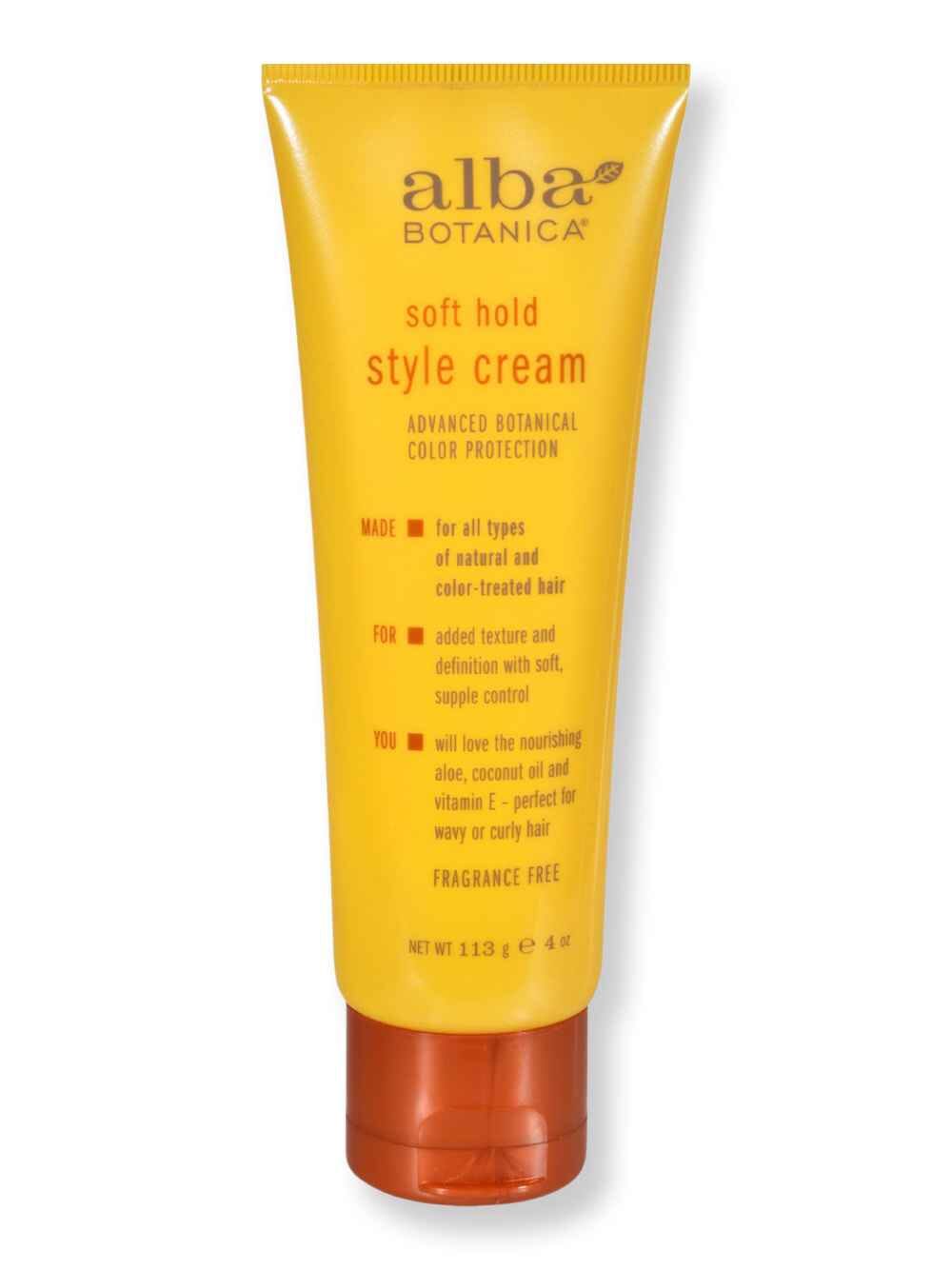 Alba Botanica Alba Botanica Style Cream Soft Hold Fragrance Free 4 oz Styling Treatments 