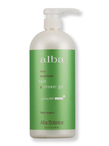 Alba Botanica Alba Botanica Very Emollient Shower Gel Sparkling Mint 32oz Shower Gels & Body Washes 