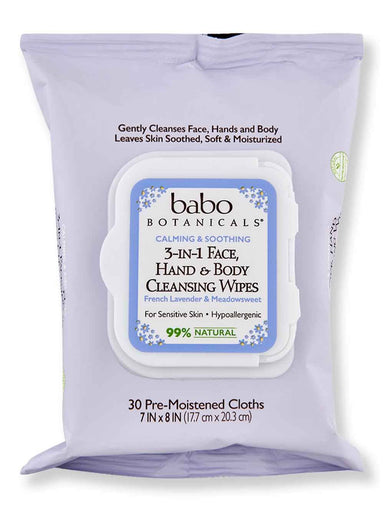 Babo Botanicals Babo Botanicals 3-in-1 Calming Baby Face, Hands & Body Wipes 30 Ct Baby Skin Care 