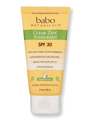 Babo Botanicals Babo Botanicals Clear Zinc Sunscreen Lotion SPF 30 Fragrance Free 3 oz Body Sunscreens 