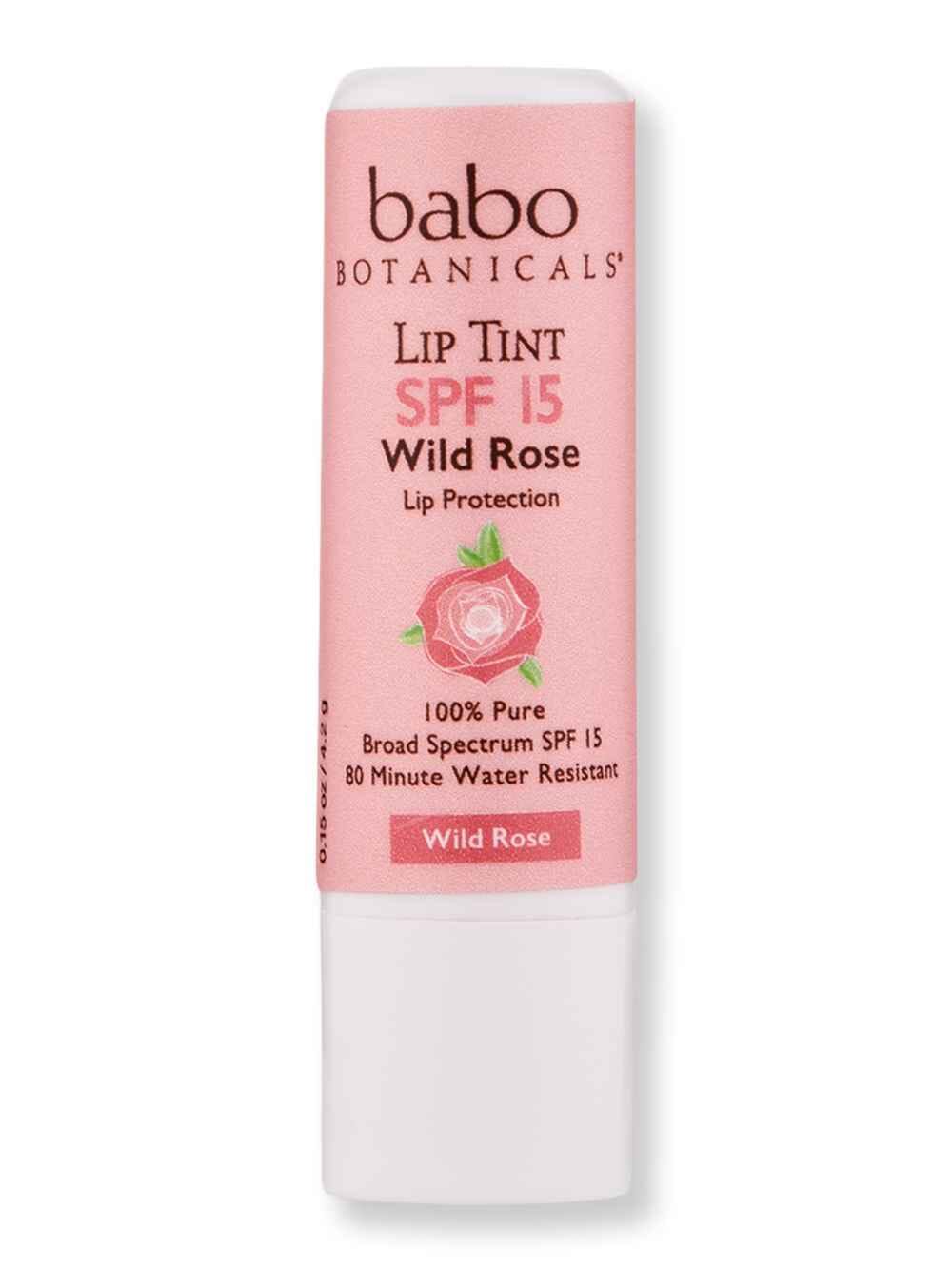 Babo Botanicals Babo Botanicals Lip Tint Conditioner SPF 15 Wild Rose .15 oz Lip Treatments & Balms 