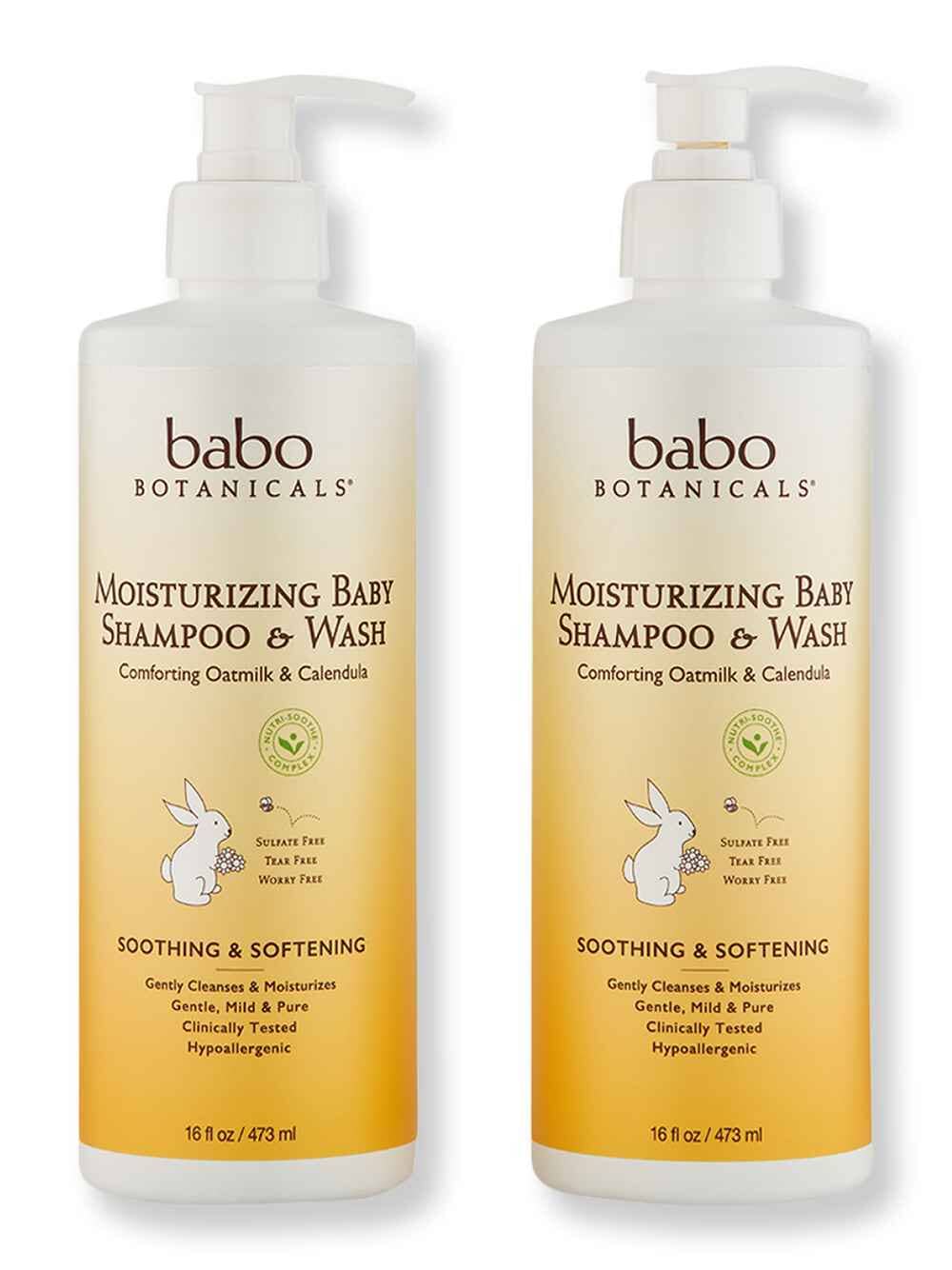 Babo Botanicals Babo Botanicals Moisturizing Baby Shampoo & Wash 2 ct 16 oz Baby Shampoos & Washes 