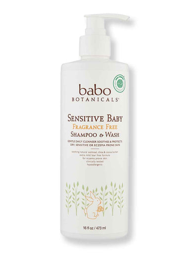 Babo Botanicals Babo Botanicals Sensitive Baby Shampoo & Wash Fragrance Free 16 oz Baby Shampoos & Washes 