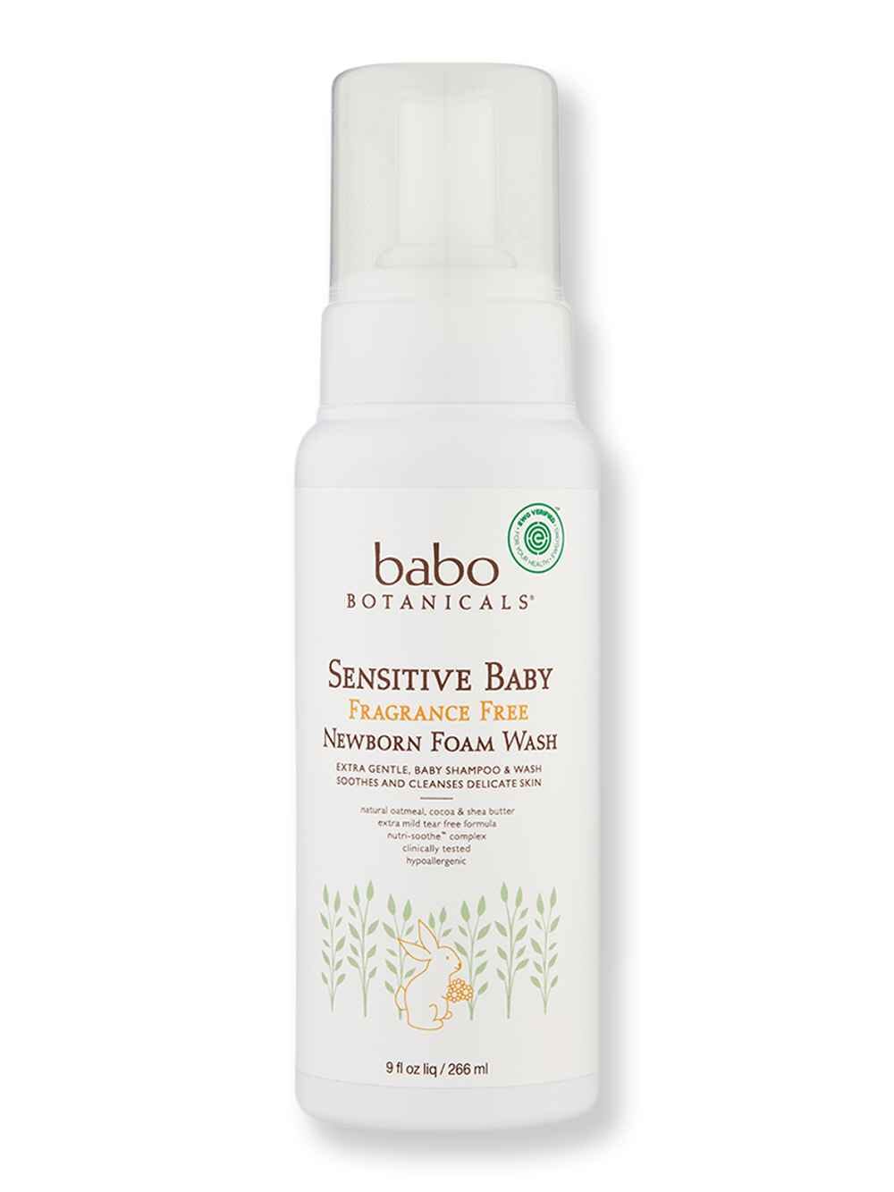 Babo Botanicals Babo Botanicals Sensitive Newborn Foam Baby Wash 9 oz Baby Shampoos & Washes 